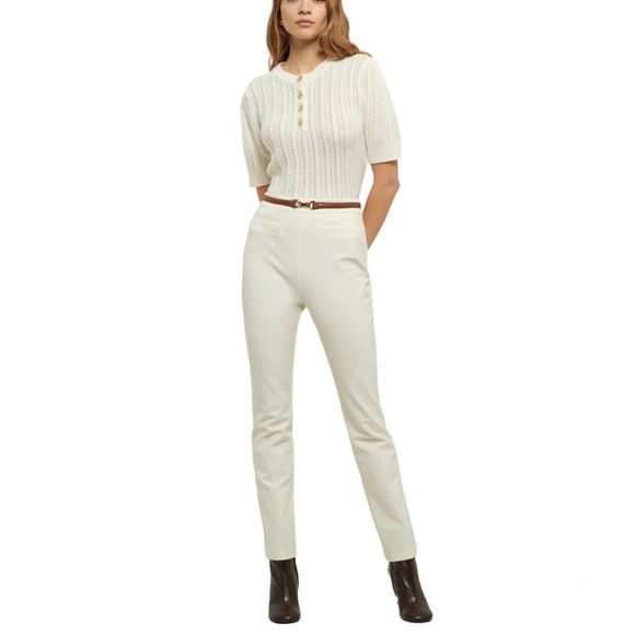10 Crosby Derek Lam Pants - New Derek Lam 10 Crosby Fia Stretch Cotton Slim Pants Sz 6 Soft White